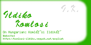 ildiko komlosi business card